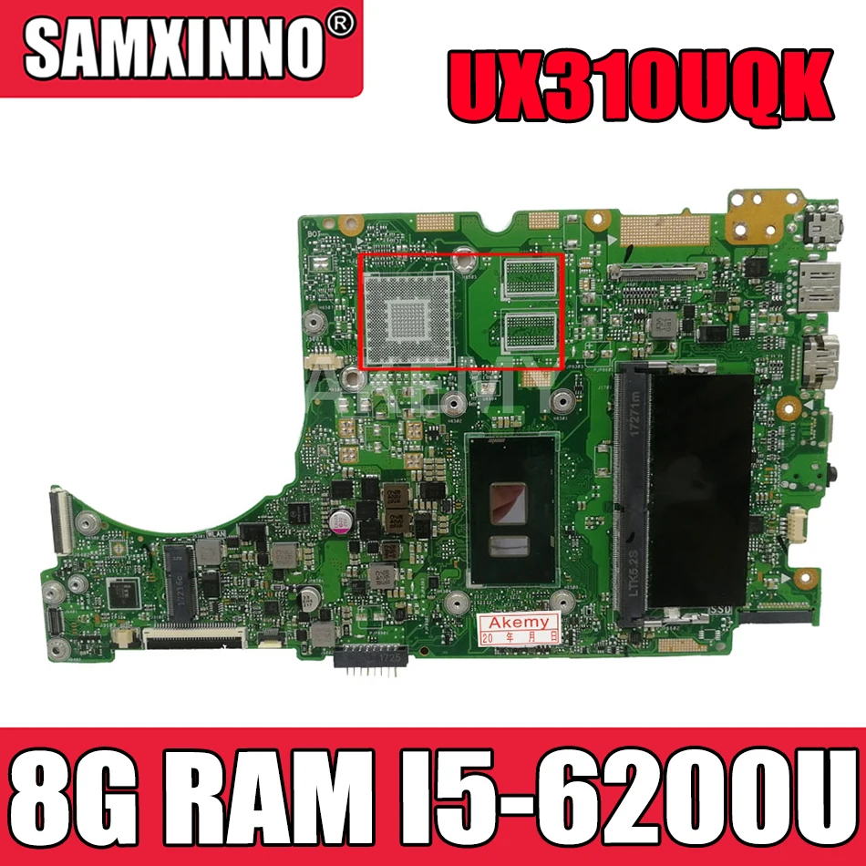 Akemy laptop Motherboard For Asus UX310UQK UX310UA UX310UAK UX310UQ UX310UV UX310U RX310U Mainboard 8G RAM /I5-6200U
Akemy laptop Motherboard For Asus UX310UQK UX310UA UX310UAK UX310UQ UX310UV UX310U RX310U Mainboard 8G RAM /I5-6200U