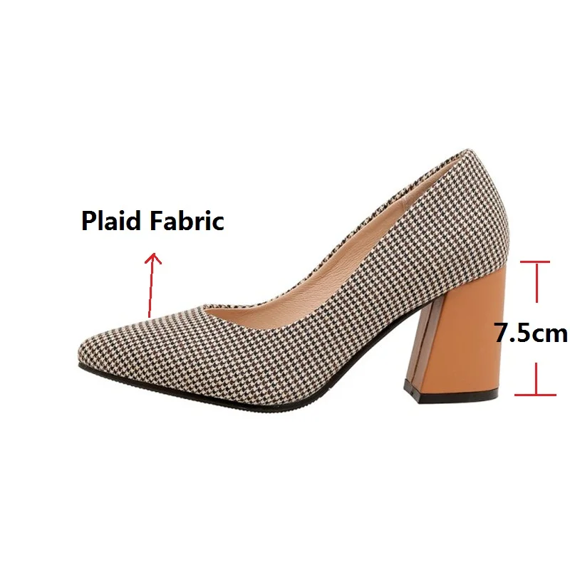 Ochanmeb stylish checkered plaid houndstooth shoes women casual office work career party wedding basic pumps block heels shoe 46
Ochanmeb stylish checkered plaid houndstooth shoes women casual office work career party wedding basic pumps block heels shoe 46