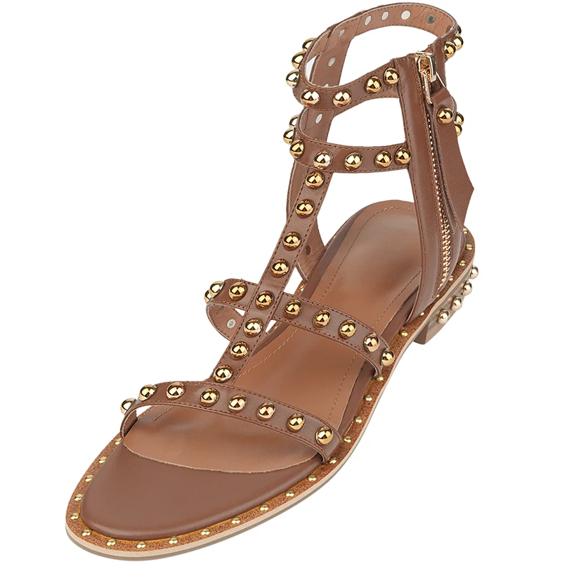 Kmeioo fashion Genuine leather romman Shoes Woman Sandals Summer rivet flat shoes Open Toe Belt Buckle causal Gladiator shoes
Kmeioo fashion Genuine leather romman Shoes Woman Sandals Summer rivet flat shoes Open Toe Belt Buckle causal Gladiator shoes