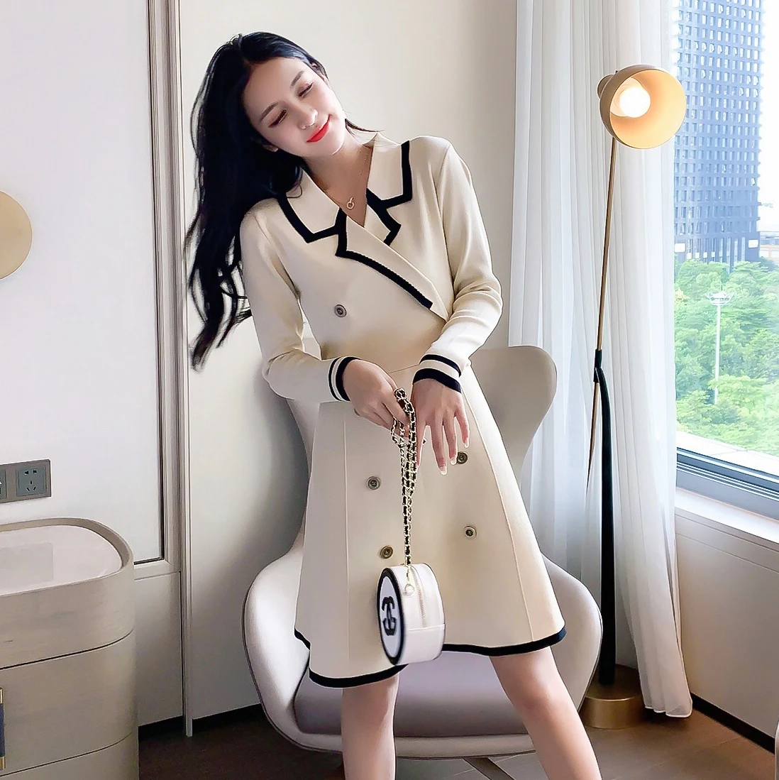 Spring 2021 New Korean Style French Retro Small Waist-Controlled Slimming Long Sleeve Knitted Bottoming Dress for Women
Spring 2021 New Korean Style French Retro Small Waist-Controlled Slimming Long Sleeve Knitted Bottoming Dress for Women