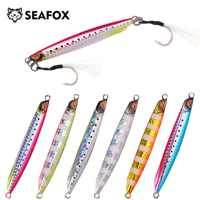 SeaFox Super Slim SSZ Metal Casting Jig 20G -80GShore Drag Cast Jigging Fishing Lure Artificial Bait Tackle 
SeaFox Super Slim SSZ Metal Casting Jig 20G -80GShore Drag Cast Jigging Fishing Lure Artificial Bait Tackle