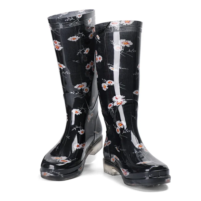 Women Printed Rain Boots High Tube Anti-skid Wear-resistant Flower Bottom Water Boots Rubber Waterproof Garden Shoes
Women Printed Rain Boots High Tube Anti-skid Wear-resistant Flower Bottom Water Boots Rubber Waterproof Garden Shoes