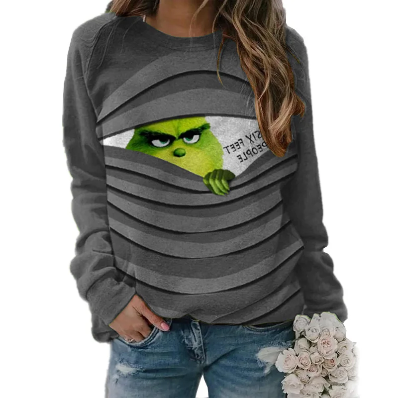 2020 new wish autumn / winter women's funny printed Christmas Sweater Long Sleeve T-Shirt Top
2020 new wish autumn / winter women's funny printed Christmas Sweater Long Sleeve T-Shirt Top