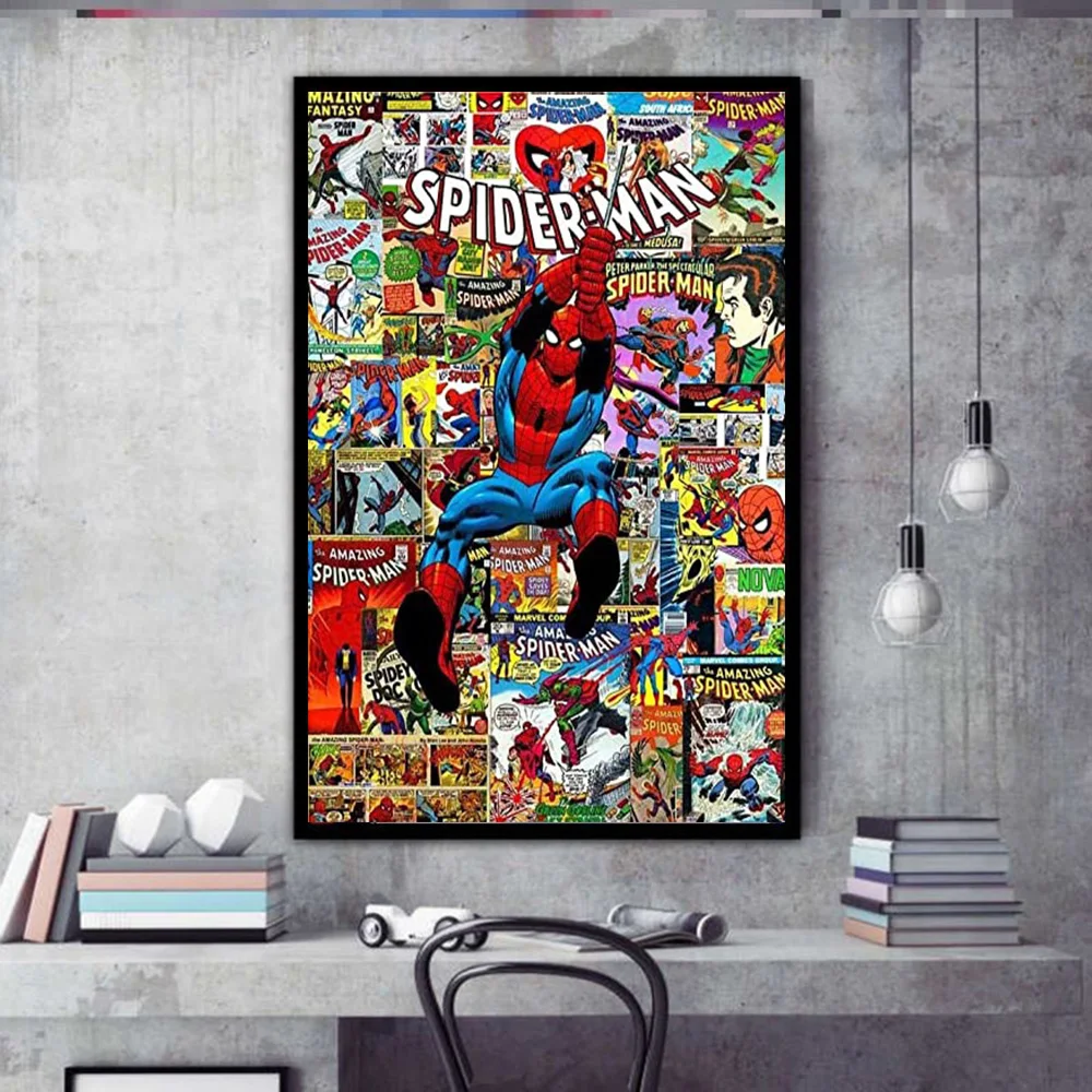 Street Graffiti Art Marvel Comics Collage Wall Art Spiderman Canvas Painting PosterAnd Print Pictures for Living Room Decoration
Street Graffiti Art Marvel Comics Collage Wall Art Spiderman Canvas Painting PosterAnd Print Pictures for Living Room Decoration