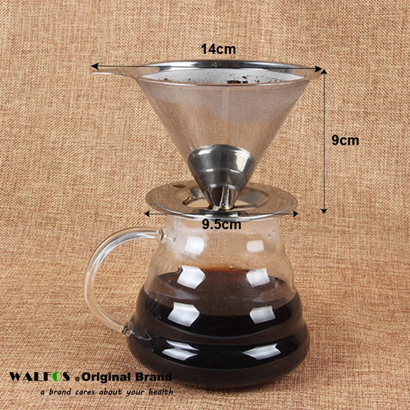 Stainless Steel Cone Reusable Coffee Filter Baskets Mesh Strainer Pour Over Coffee Dripper With Stand Holder 
Stainless Steel Cone Reusable Coffee Filter Baskets Mesh Strainer Pour Over Coffee Dripper With Stand Holder