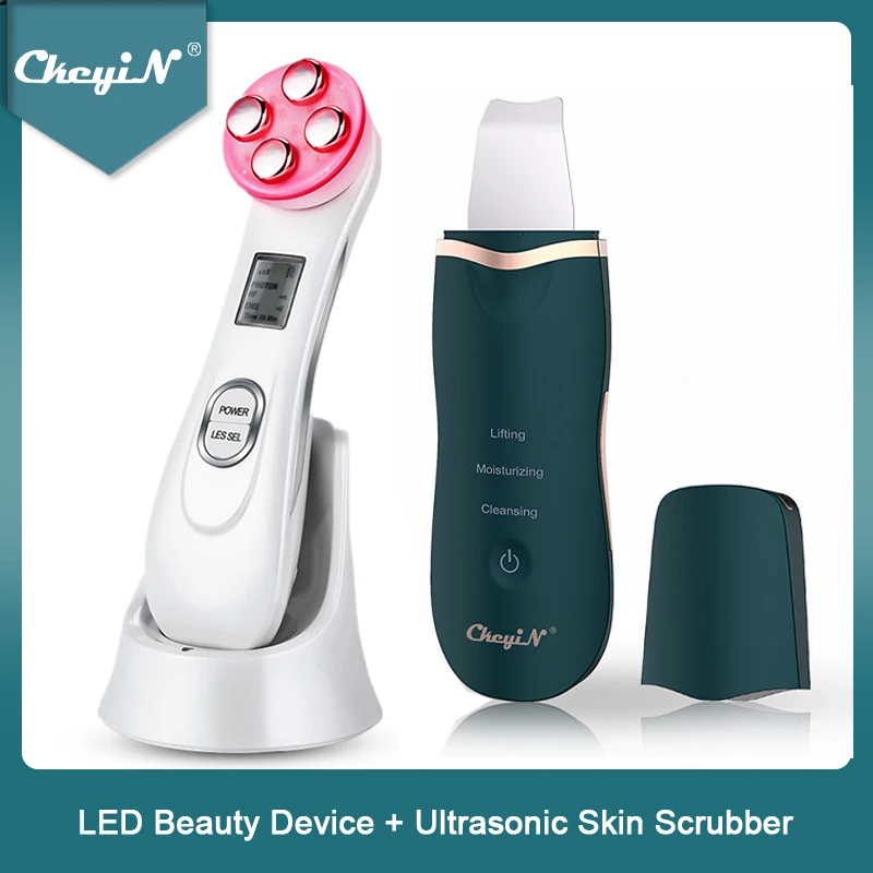 CkeyiN Ultrasonic Face Cleaning Skin Scrubber Spatula Peeling Shovel Pore Cleaner RF EMS LED Anti Aging Facial Massager Beauty
CkeyiN Ultrasonic Face Cleaning Skin Scrubber Spatula Peeling Shovel Pore Cleaner RF EMS LED Anti Aging Facial Massager Beauty