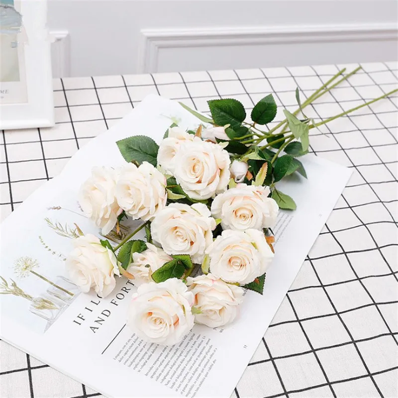 12Pcs Fake Short Stem Rose (6 heads/piece) 23.62" Length Simulation Roses for Wedding Home Decorative Artificial Flowers
12Pcs Fake Short Stem Rose (6 heads/piece) 23.62" Length Simulation Roses for Wedding Home Decorative Artificial Flowers