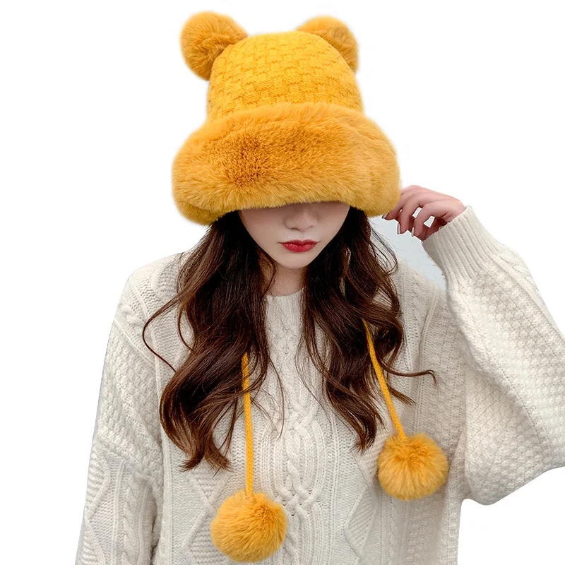 Sparsil Knitted Cotton Beanies For Women Autumn Winter Solid Soft Fur Ball Skullies Beanie Warm Ear Protection Tether Basin Hat
Sparsil Knitted Cotton Beanies For Women Autumn Winter Solid Soft Fur Ball Skullies Beanie Warm Ear Protection Tether Basin Hat