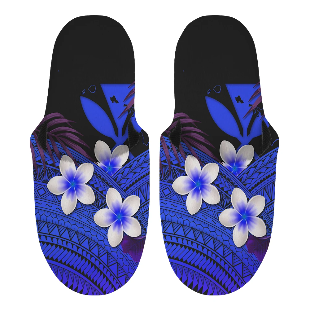 Синие мужские хлопковые Гавайские полинезийские сандалии с принтом плюшевой