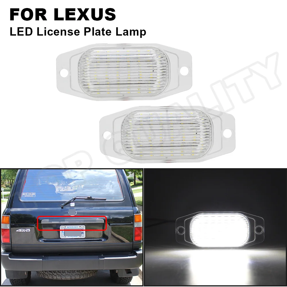 2Pcs White LED License Number Plate Light Lamp For Lexus LX450 1996-1998 For Toyota Land Cruiser FJ80 FJ Cruiser (XJ10, GSJ15)
2Pcs White LED License Number Plate Light Lamp For Lexus LX450 1996-1998 For Toyota Land Cruiser FJ80 FJ Cruiser (XJ10, GSJ15)