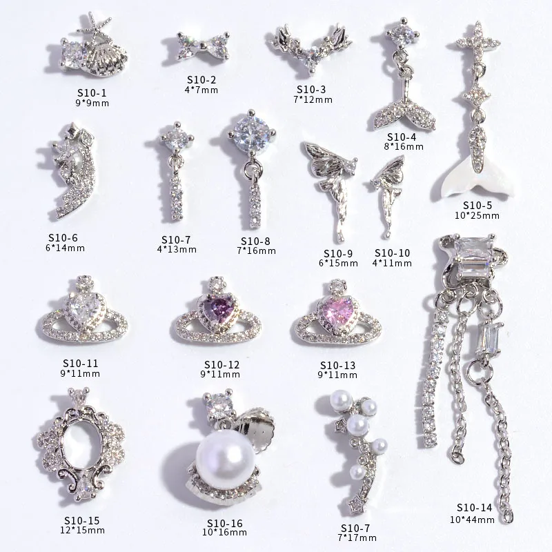 New Nail Art Pearl Jewelry Silver Zircon Ocean Shell Fish Tail Butterfly Chain Pendant Nail Decoration Halloween Nail Art
New Nail Art Pearl Jewelry Silver Zircon Ocean Shell Fish Tail Butterfly Chain Pendant Nail Decoration Halloween Nail Art