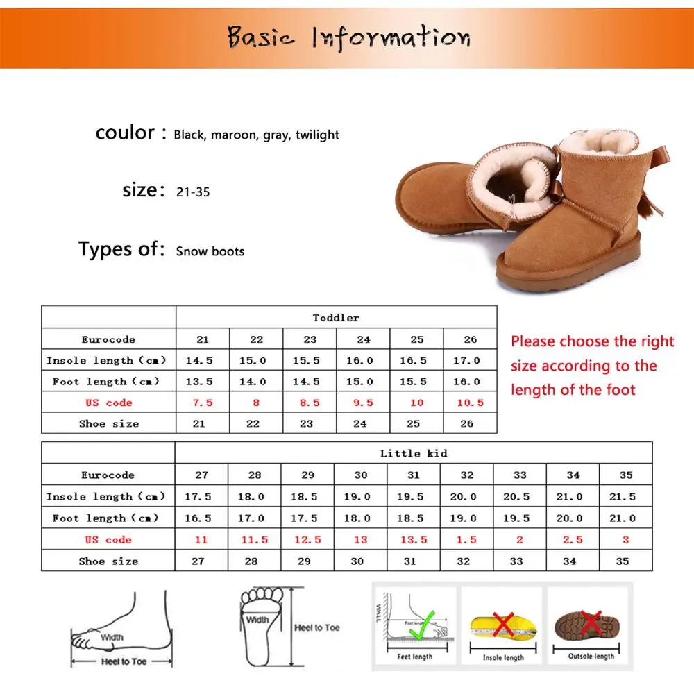 Australian Genuine Leather Fashion Girls Winter Snow Boots For Children Warm Winter Child Shoes Pendant Tassel Dusk Shoe
Australian Genuine Leather Fashion Girls Winter Snow Boots For Children Warm Winter Child Shoes Pendant Tassel Dusk Shoe