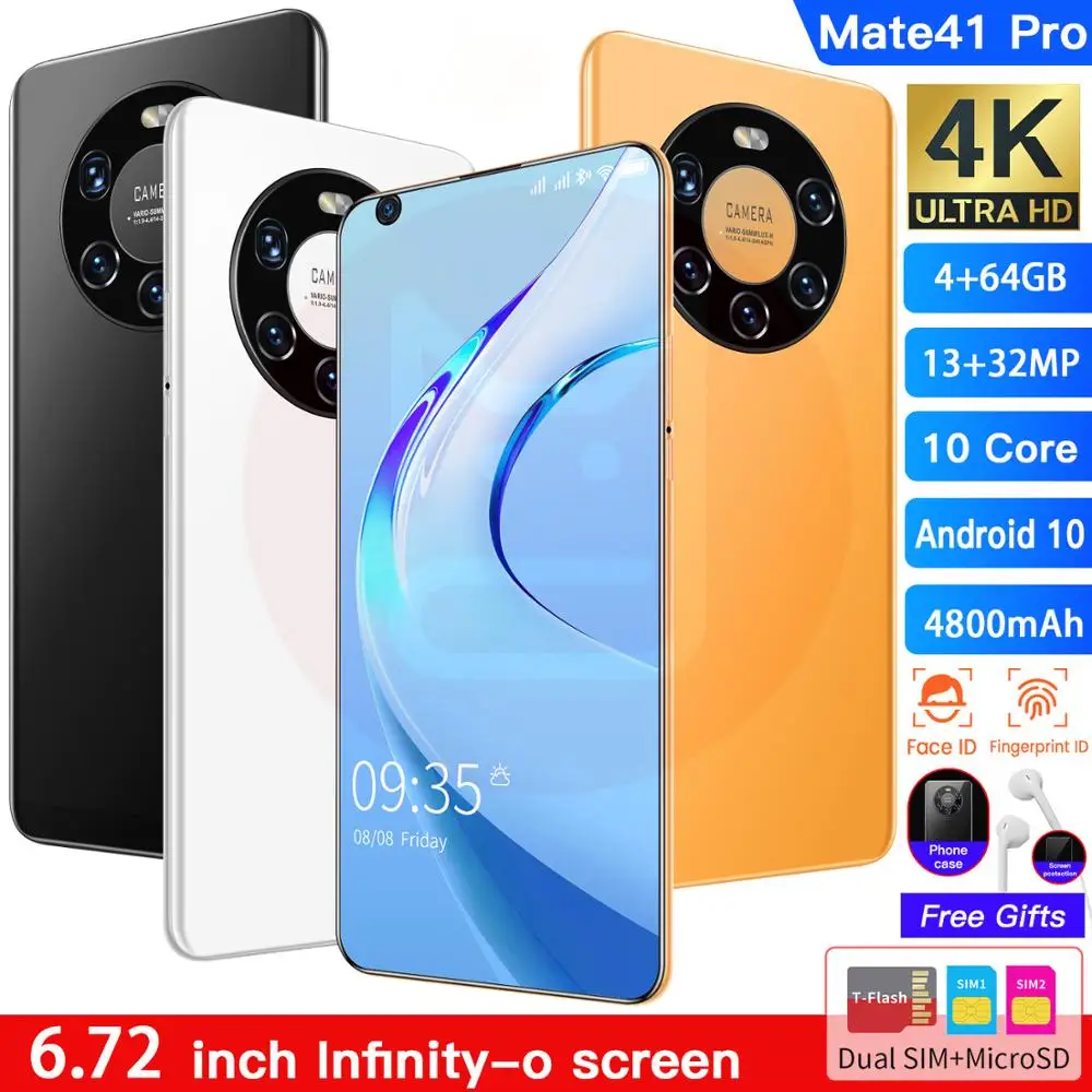 2020 Newest Celuaressmartphone, Mate41Pro 6.72inch FHD+ O-Screen 13MP+32MP Camera Face&Screen Fingerprint Unlock.4800mAh Battery
2020 Newest Celuaressmartphone, Mate41Pro 6.72inch FHD+ O-Screen 13MP+32MP Camera Face&Screen Fingerprint Unlock.4800mAh Battery