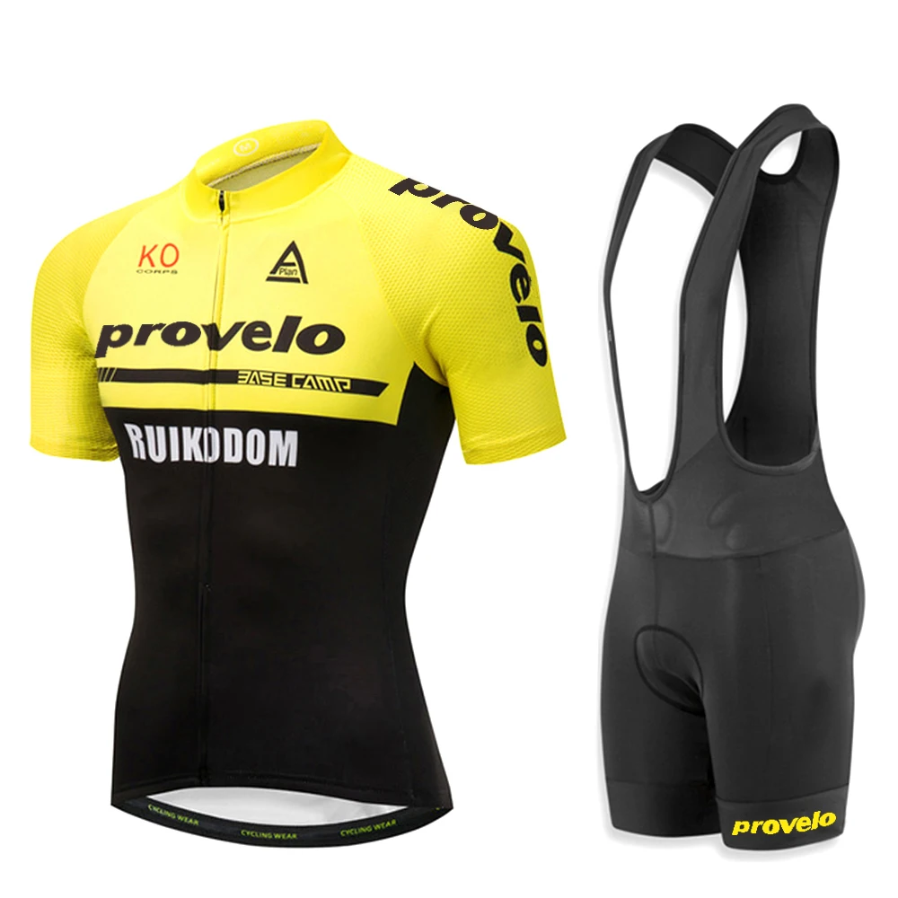 Provelo Pro Team Велоспорт Джерси наборы дышащая сетчатая ткань джерси 9D гель кремний