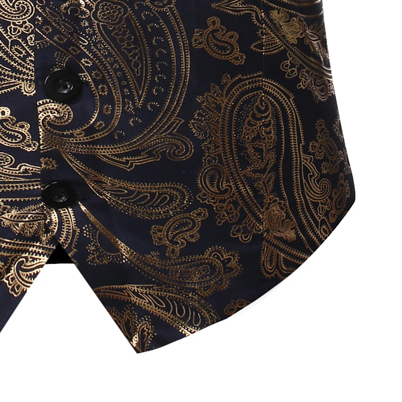 Shiny Gold Paisley Print Steampunk Gothic Vest Men 2021 Brand Slim Fit Sleeveless Vest Waistcoat Men DJ Club Wedding Tuxedo Vest
Shiny Gold Paisley Print Steampunk Gothic Vest Men 2021 Brand Slim Fit Sleeveless Vest Waistcoat Men DJ Club Wedding Tuxedo Vest