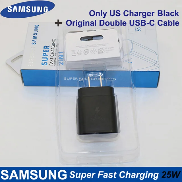 Original Samsung Galaxy Note 10 25W Super Fast Charging Adapter PD Charger 100CM USB C To USB C Cable For S20 Ultra S20+ A71 A91
Original Samsung Galaxy Note 10 25W Super Fast Charging Adapter PD Charger 100CM USB C To USB C Cable For S20 Ultra S20+ A71 A91