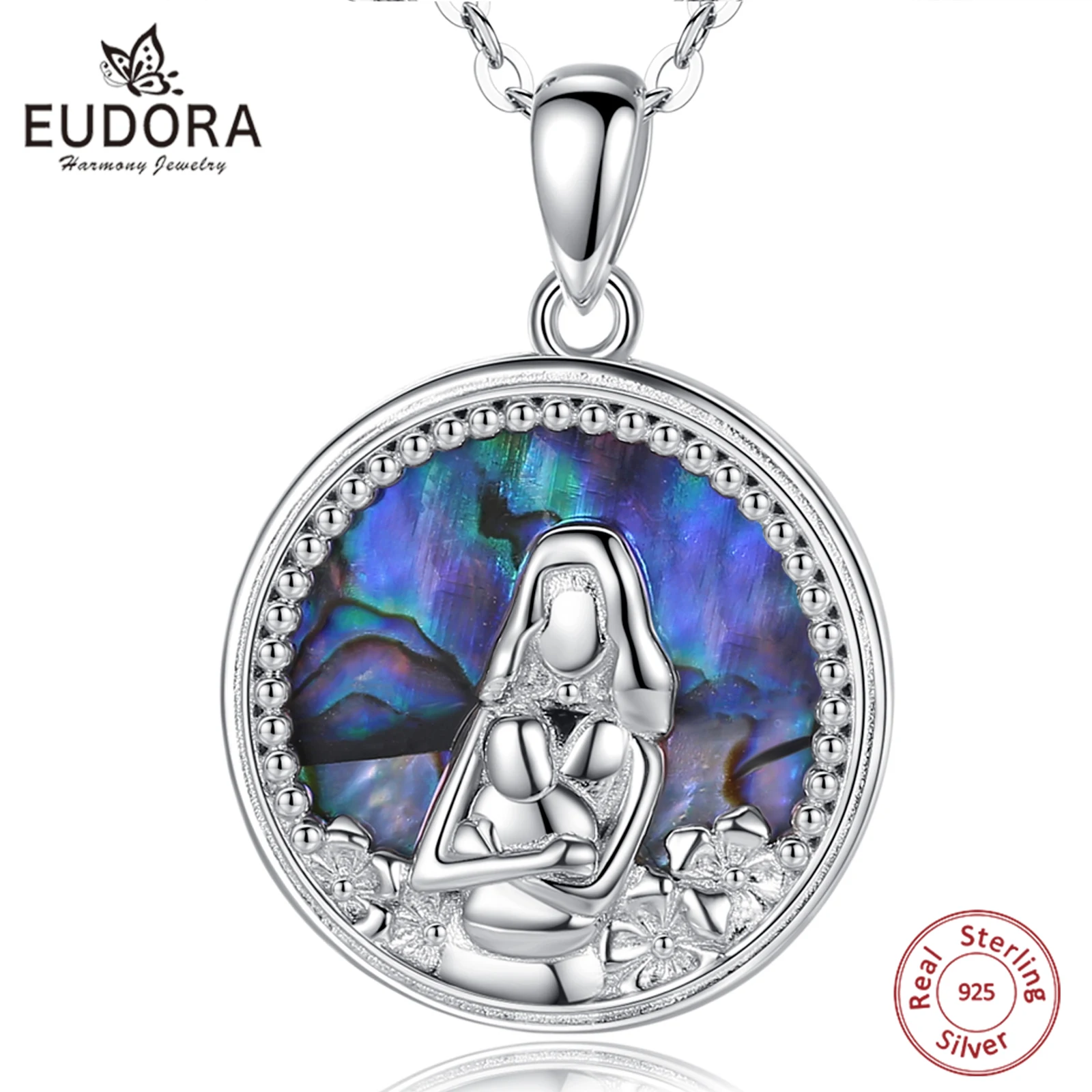 Eudora Real 925 Sterling Silver Mom And Baby Flower Necklace Pendant Abalone Shell Fashion Jewelry for Happy Mothers Day Gift 29
Eudora Real 925 Sterling Silver Mom And Baby Flower Necklace Pendant Abalone Shell Fashion Jewelry for Happy Mothers Day Gift 29