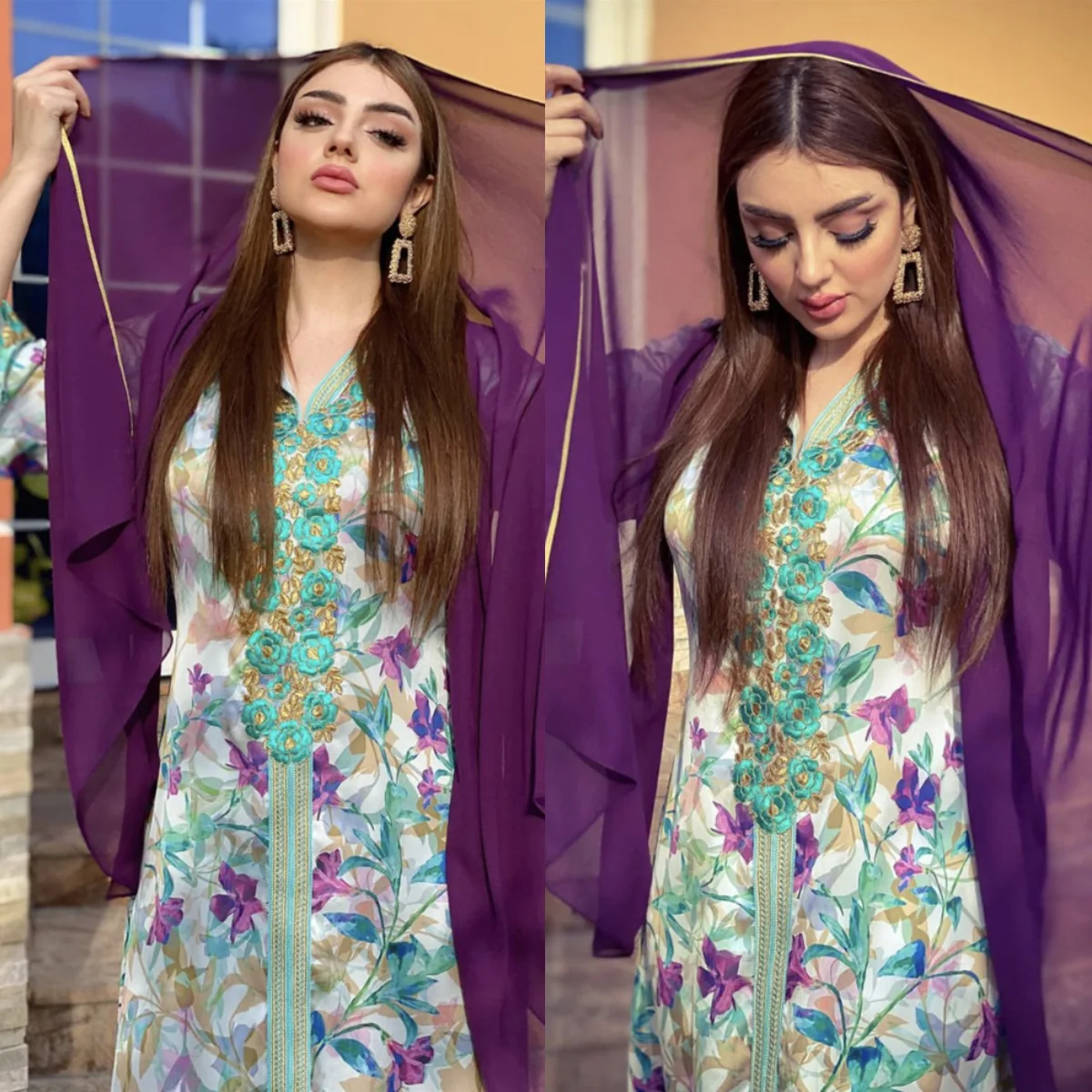 Middle East Saudi Arabia Abayakaftan Dress Women's 2021 New Printed Floral Long Hooded Abaya Dubai Muslim Ramadan
Middle East Saudi Arabia Abayakaftan Dress Women's 2021 New Printed Floral Long Hooded Abaya Dubai Muslim Ramadan