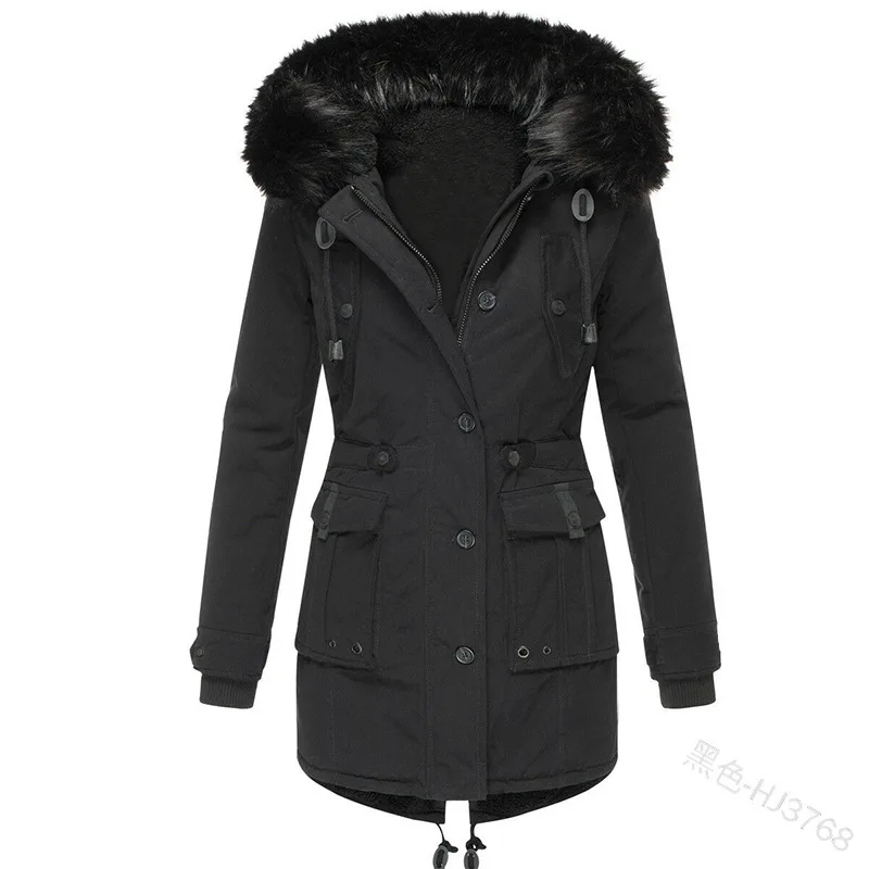 WEPBEL Winter Women's Mid-length Parkas Thickening Wool Liner Hooded Long Jacket for Women Plus Size Sherpa Keep Warm Coat
WEPBEL Winter Women's Mid-length Parkas Thickening Wool Liner Hooded Long Jacket for Women Plus Size Sherpa Keep Warm Coat