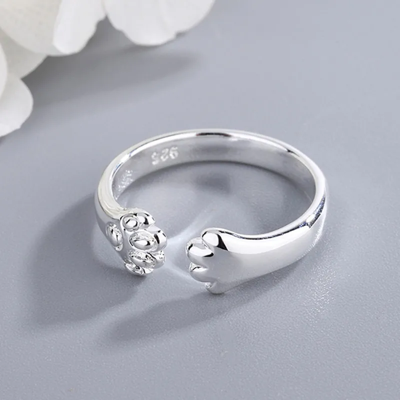 Simple Cute Cat Claw Opening Rings for Women Ladies Jewelry Silver Color Fashion Creative Open Adjustable Christmas Gift Finger
Simple Cute Cat Claw Opening Rings for Women Ladies Jewelry Silver Color Fashion Creative Open Adjustable Christmas Gift Finger