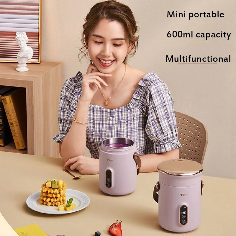 

500W Electric Stew Pot Slow Cooker Tea Maker Portable Cooking Pot Stewing Porridge Soup with Appointment For Home Travel 600ml
