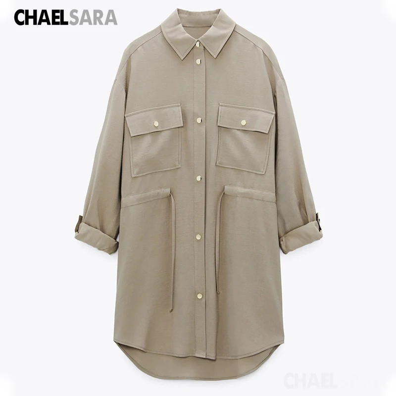 2021 Spring New Women Solid Long Sleeve Vintage Shirt Jacket Lace Up Turn-down Collar Outwear Female Casual Loose Coat Chic Tops
2021 Spring New Women Solid Long Sleeve Vintage Shirt Jacket Lace Up Turn-down Collar Outwear Female Casual Loose Coat Chic Tops