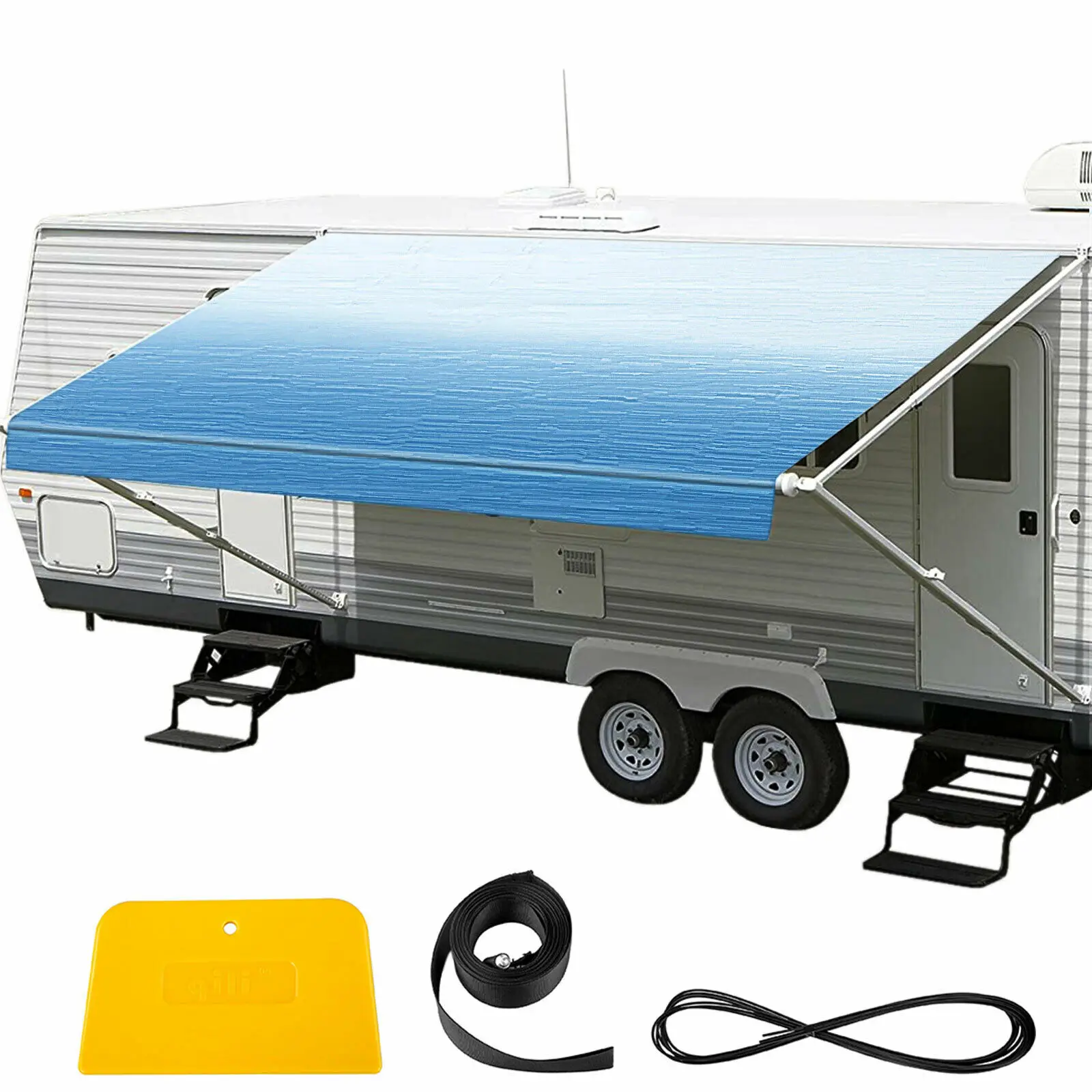 Awning Replacement Fabric Canopy 17' For RV Camper Trailer Ocean Blue Fade 17ft
Awning Replacement Fabric Canopy 17' For RV Camper Trailer Ocean Blue Fade 17ft