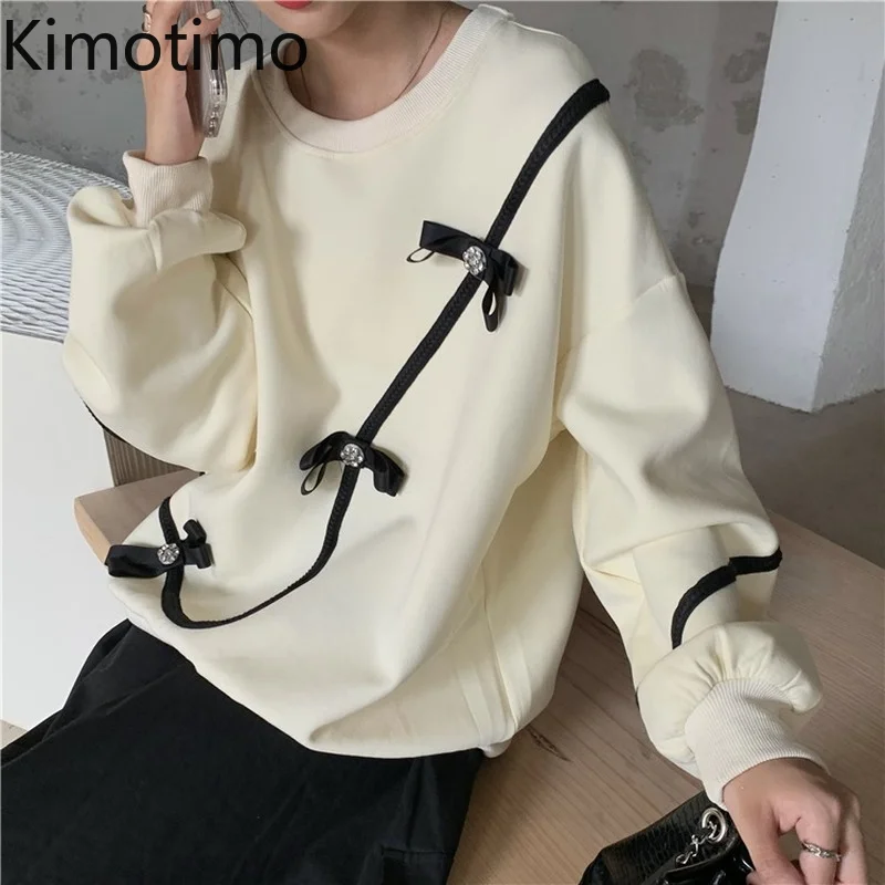 Kimotimo Bow Design Hoodies Women Autumn Winter O-neck Loose Fashion Tops Pullover Korean Chic Lazy Long-sleeved Sweatshirt Ins
Kimotimo Bow Design Hoodies Women Autumn Winter O-neck Loose Fashion Tops Pullover Korean Chic Lazy Long-sleeved Sweatshirt Ins