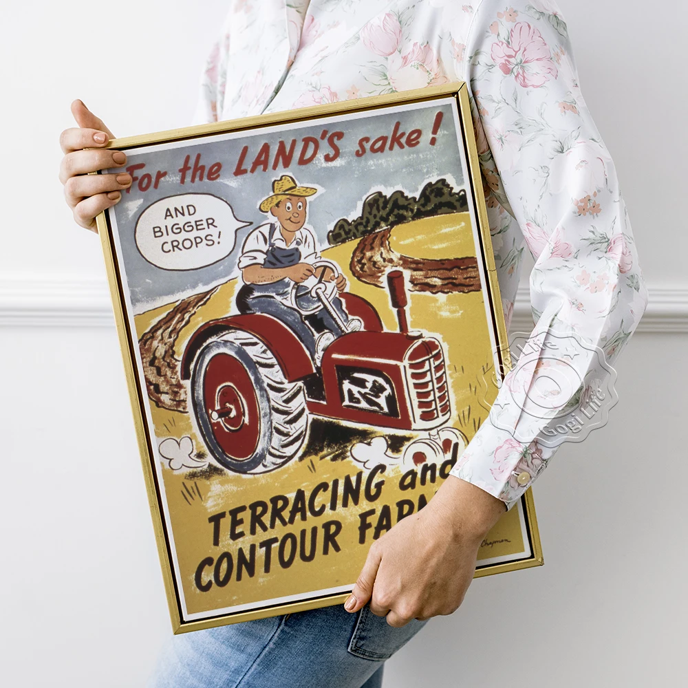 Promoting Agriculture Propaganda Design Retro Poster, For The Land's Sake Wall Picture, Farming Vintage Canvas Painting Decor
Promoting Agriculture Propaganda Design Retro Poster, For The Land's Sake Wall Picture, Farming Vintage Canvas Painting Decor