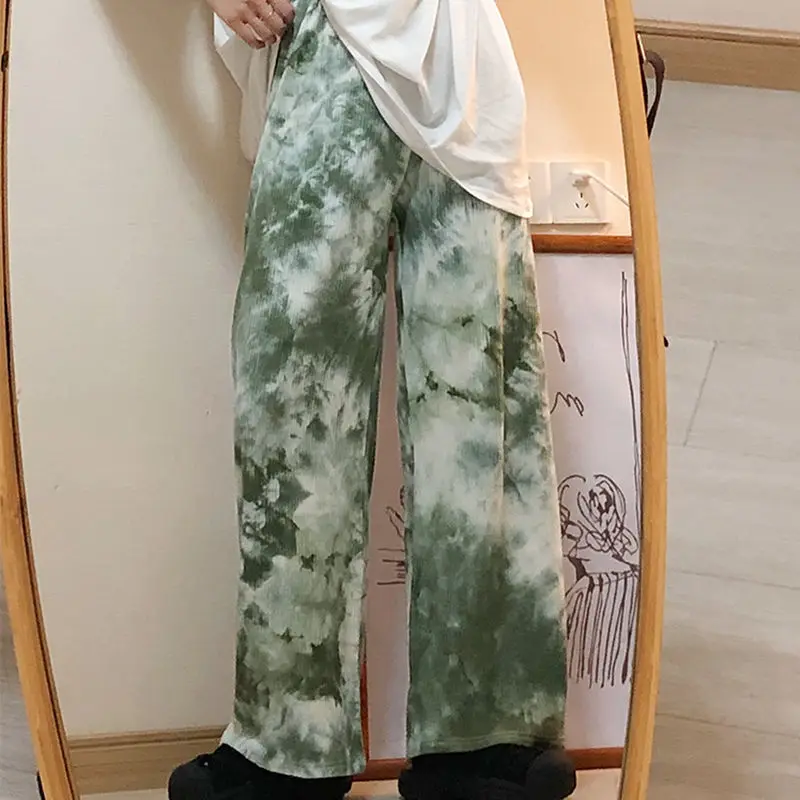 Женские брюки с широкими штанинами, свободные длинные брюки с принтом в стиле Харадзюку, уличная одежда в Корейском стиле, M201, весна-лето 2021 
Женские брюки с широкими штанинами, свободные длинные брюки с принтом в стиле Харадзюку, уличная одежда в Корейском стиле, M201, весна-лето 2021