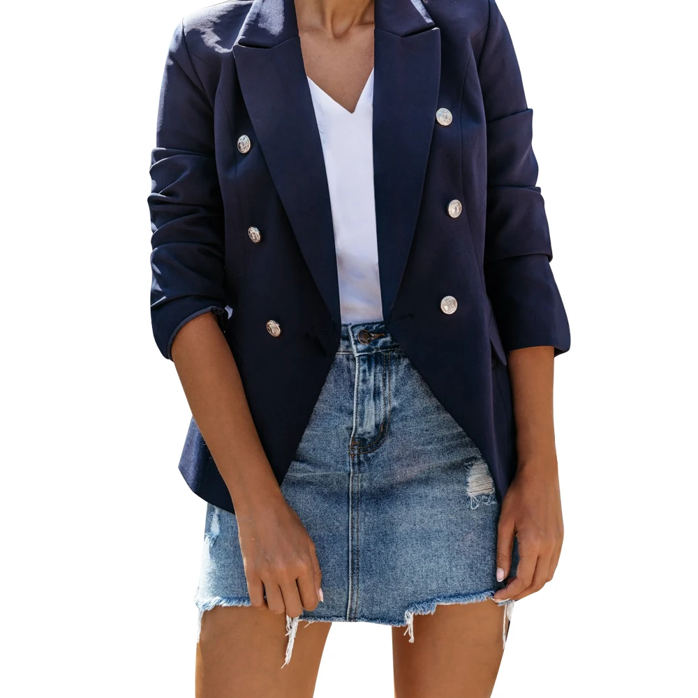 Women Slim Business Blazer Suit Lapel Slim Long Sleeve Turn-down Collar Jacket Coat Button Cardigan Coats
Women Slim Business Blazer Suit Lapel Slim Long Sleeve Turn-down Collar Jacket Coat Button Cardigan Coats