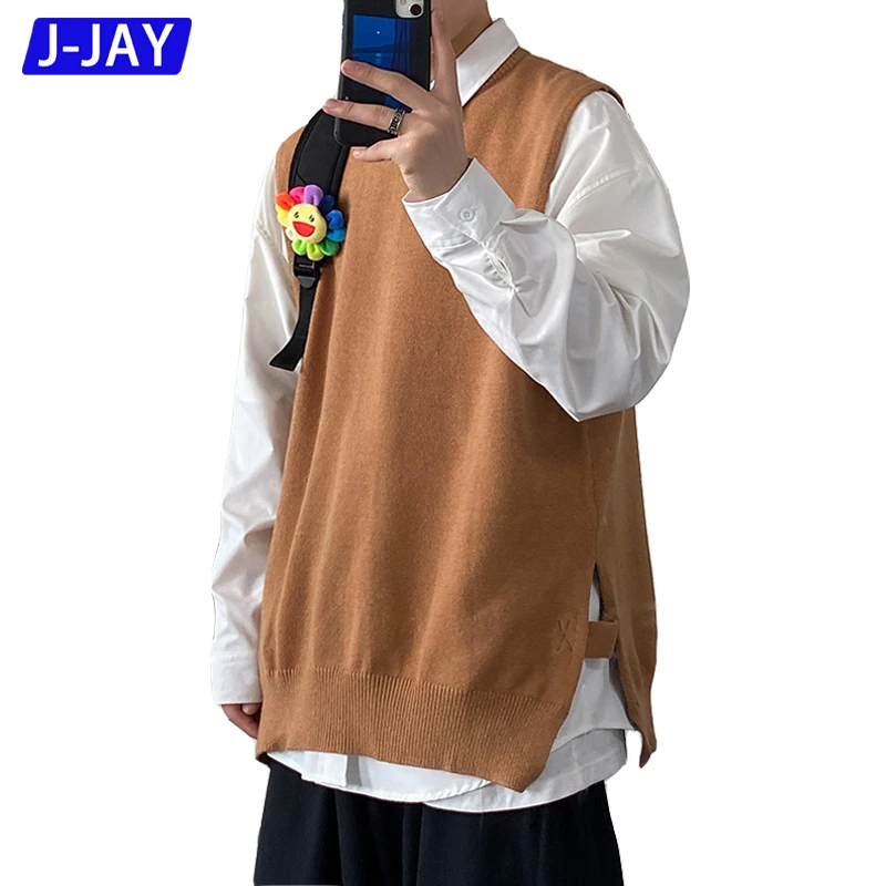 J-Jay Brand Spring And Autumn Men's Knit Sweater Vest Sweater 2021 New Loose Fashion Wild Korean Style Trendy Vest
J-Jay Brand Spring And Autumn Men's Knit Sweater Vest Sweater 2021 New Loose Fashion Wild Korean Style Trendy Vest
