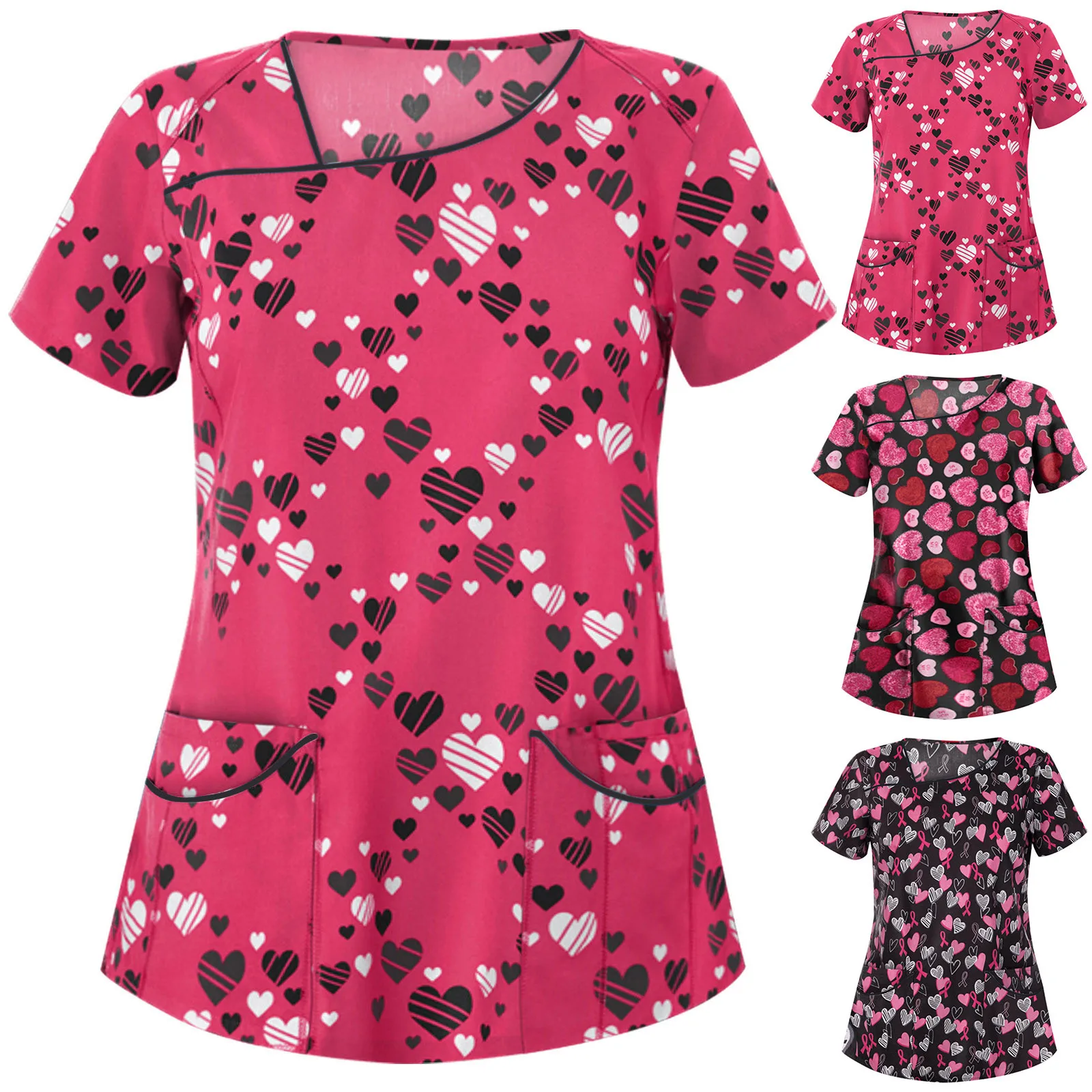 Женская модная футболка с коротким рукавом и О-образным вызова медсестры форма блузка рубашка медицинских работников Одежда медсестры акс... 
Женская модная футболка с коротким рукавом и О-образным вызова медсестры форма блузка рубашка медицинских работников Одежда медсестры акс...