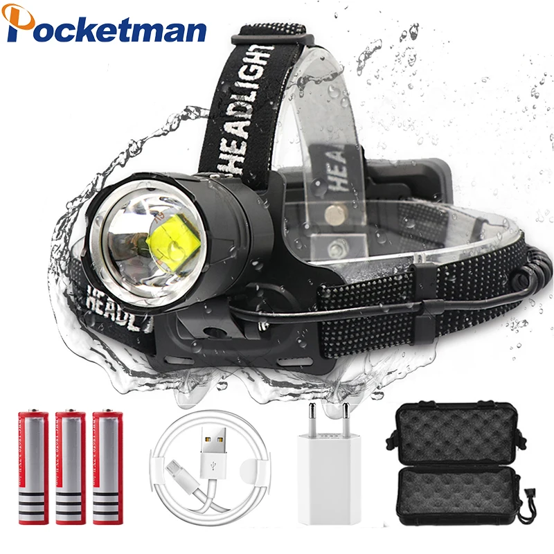 Super Bright Long Range Head Light USB Rechargeable Adjustable Waterproof Headlamp Zoomable LED Head Torch With Built-in Battery
Super Bright Long Range Head Light USB Rechargeable Adjustable Waterproof Headlamp Zoomable LED Head Torch With Built-in Battery
