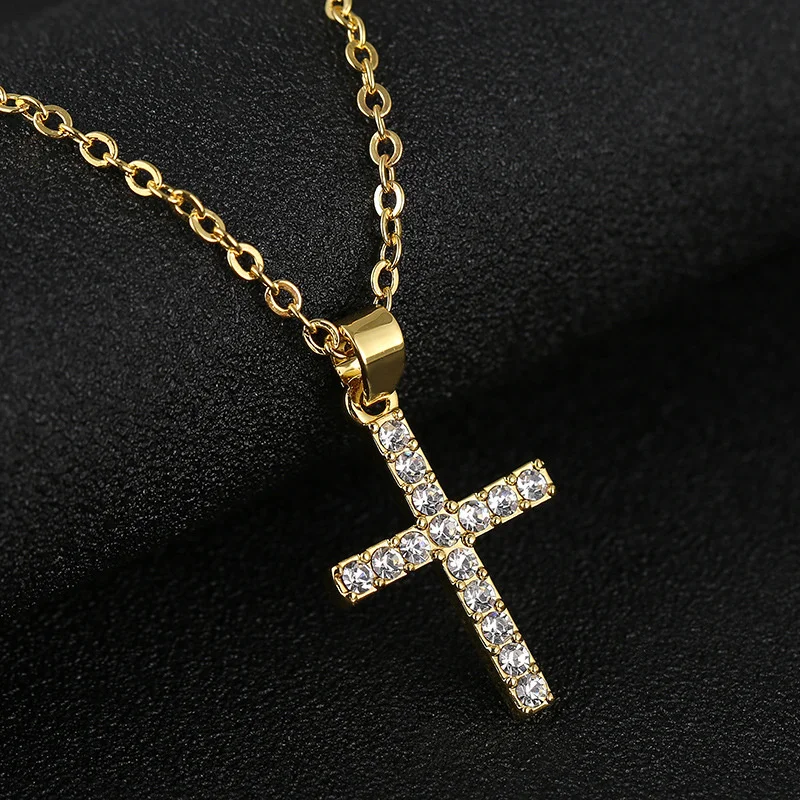 Fashion Female Cross Chain Necklace dropshipping Color Crystal Jesus Cross Pendant Necklace Jewelry For Wome Gifts
Fashion Female Cross Chain Necklace dropshipping Color Crystal Jesus Cross Pendant Necklace Jewelry For Wome Gifts