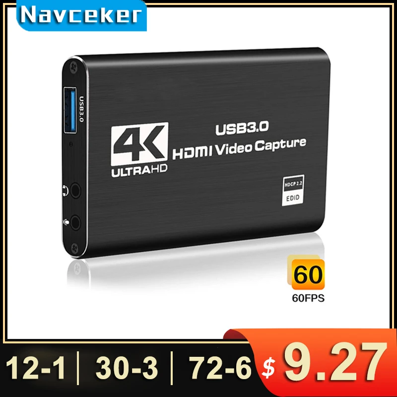 2021 USB HDMI 4K60Hz видеозахват к карта видеозахвата донгл для игр потоковая трансляция