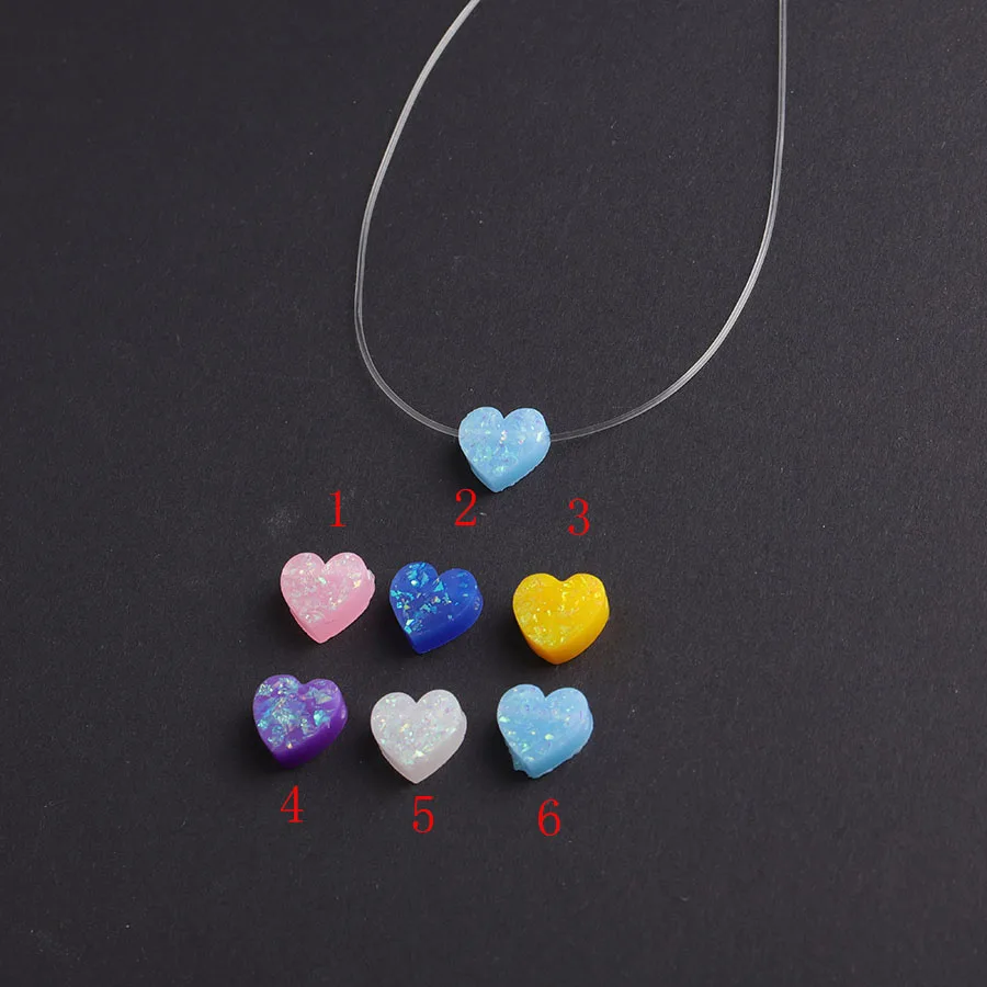 Transparent Fish Line Heart Necklace&Pendant for Women Choker Opal Necklace Women Collier Femme Jewelry
Transparent Fish Line Heart Necklace&Pendant for Women Choker Opal Necklace Women Collier Femme Jewelry