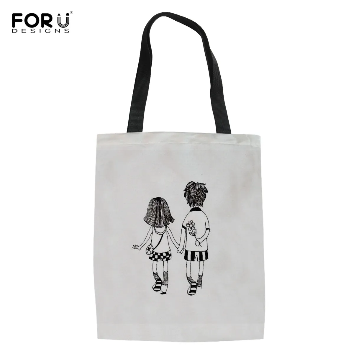 FORUDESIGNS Women Cute Cartoon Prints Eco Friendly Canvas Bags Ladies Reusable Outdoor Shopping Bags Large Capacity Tops Tote
FORUDESIGNS Women Cute Cartoon Prints Eco Friendly Canvas Bags Ladies Reusable Outdoor Shopping Bags Large Capacity Tops Tote