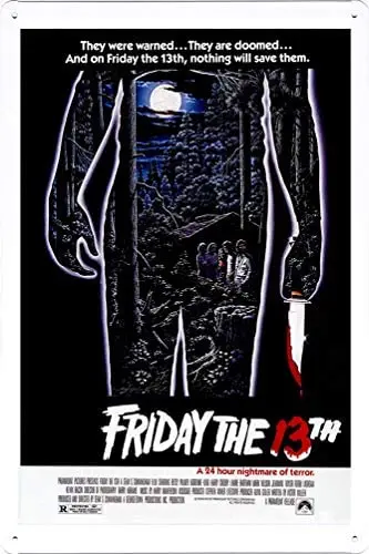 Friday The 13TH Movie Metal Tin Sign Retro Classic Horror Film Sign Vintage Wall Plaque Bar/Man Cave/Club/Pub/Garage Home Decor
Friday The 13TH Movie Metal Tin Sign Retro Classic Horror Film Sign Vintage Wall Plaque Bar/Man Cave/Club/Pub/Garage Home Decor
