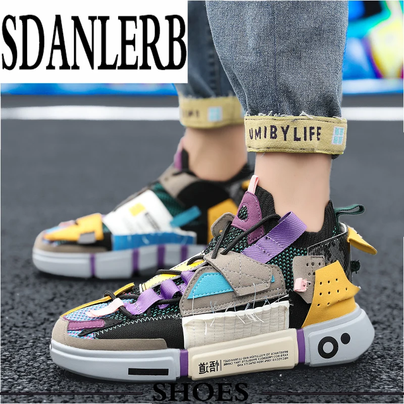 New Patchwork Fashion Men Sneakers Knit Upper Breathable Men's Casual Shoes chunky sneakers Women shoes
New Patchwork Fashion Men Sneakers Knit Upper Breathable Men's Casual Shoes chunky sneakers Women shoes