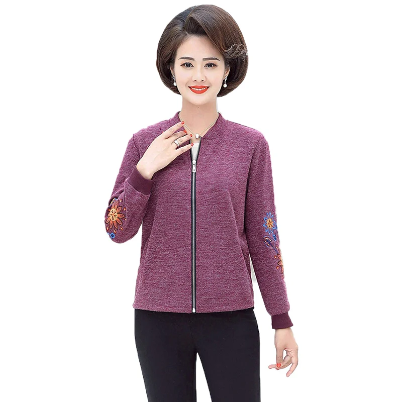 New 2020 Spring Autumn Women's Jacket Middle-aged and Elderly Ladies Coats Long Sleeve Embroidered Casual Jackets Plus Size 4XL
New 2020 Spring Autumn Women's Jacket Middle-aged and Elderly Ladies Coats Long Sleeve Embroidered Casual Jackets Plus Size 4XL