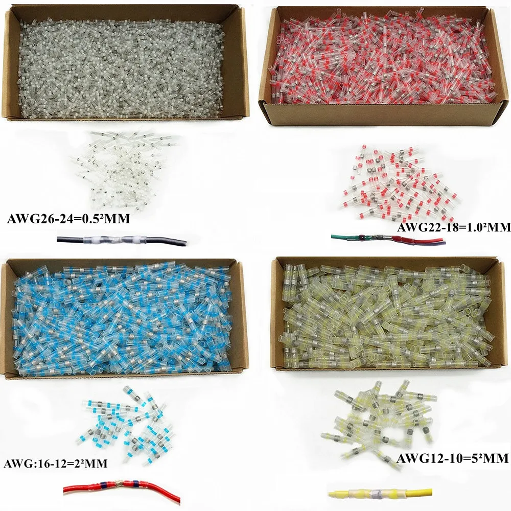 200/100PCS Heat Shrink Wire Terminal Block Set Heat Shrink Waterproof IP67 Butt Copper AWG26-10 Solder Seal Fast Connector Kit
200/100PCS Heat Shrink Wire Terminal Block Set Heat Shrink Waterproof IP67 Butt Copper AWG26-10 Solder Seal Fast Connector Kit