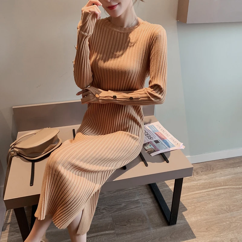 JCHB 2021 Autumn Winter Sweater Dress Long Knitted Sweaters for Women Black Woman Pullover High Quality Korean Sueter Mujer Pph
JCHB 2021 Autumn Winter Sweater Dress Long Knitted Sweaters for Women Black Woman Pullover High Quality Korean Sueter Mujer Pph