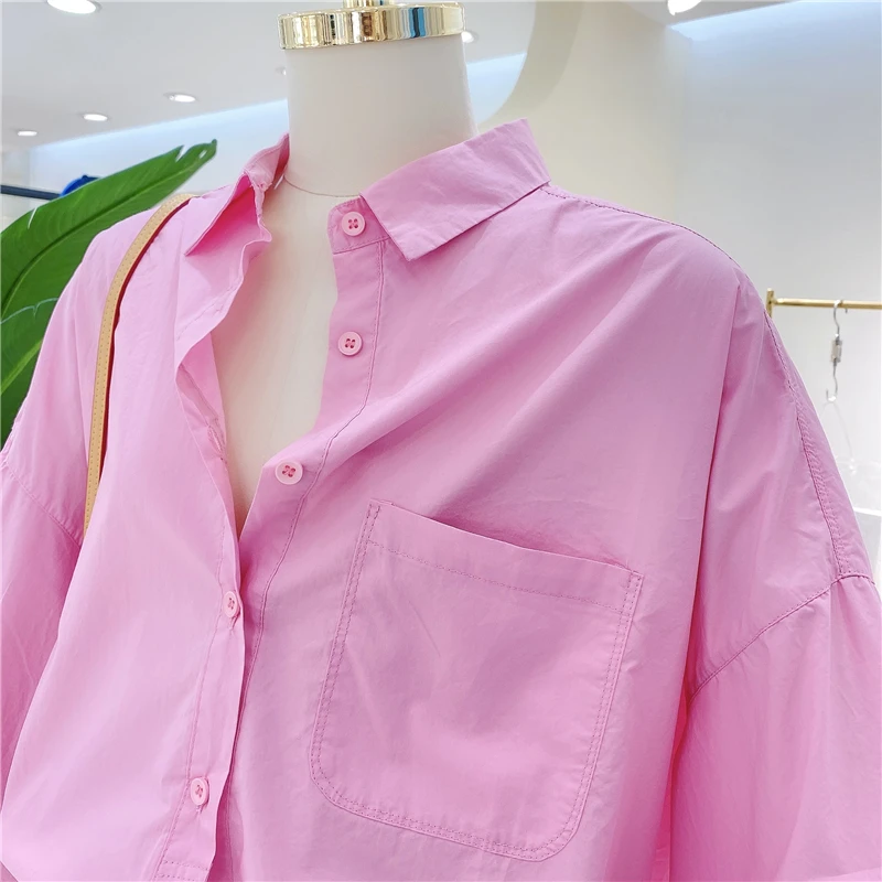 2021 Spring Fall Solid Korean Women Shirt Loose Plus Size Buckle Lapel Hong Kong Style Ladies Blouse Long Sleeve Fashion Top
2021 Spring Fall Solid Korean Women Shirt Loose Plus Size Buckle Lapel Hong Kong Style Ladies Blouse Long Sleeve Fashion Top