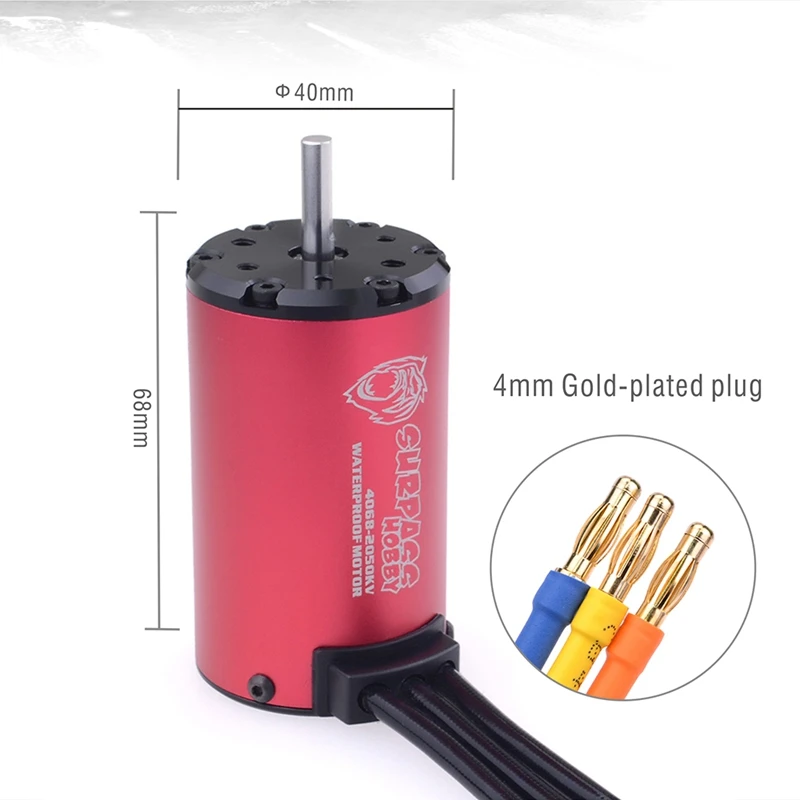 SURPASS HOBBY KK Waterproof Combo 4068 2050KV Brushless Motor with 120A Brushless ESC for 1/8 RC Drift Racing Car
SURPASS HOBBY KK Waterproof Combo 4068 2050KV Brushless Motor with 120A Brushless ESC for 1/8 RC Drift Racing Car