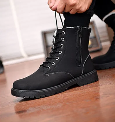 Martin Boots 2020 Winter Men Boots Shoes New Fashion Pu Leather Man Boots Comfortable Ankle Boots Short Plush Winter Warm Shoes 
Martin Boots 2020 Winter Men Boots Shoes New Fashion Pu Leather Man Boots Comfortable Ankle Boots Short Plush Winter Warm Shoes