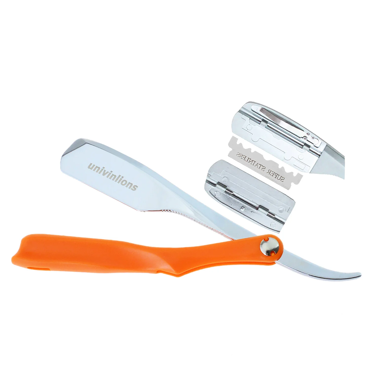 Spring Orange Handle Dural Edge Razors Women Men Hair Removal Barber Razors Shaving Shavette Beard Face Underarm Body Eyebrow
Spring Orange Handle Dural Edge Razors Women Men Hair Removal Barber Razors Shaving Shavette Beard Face Underarm Body Eyebrow