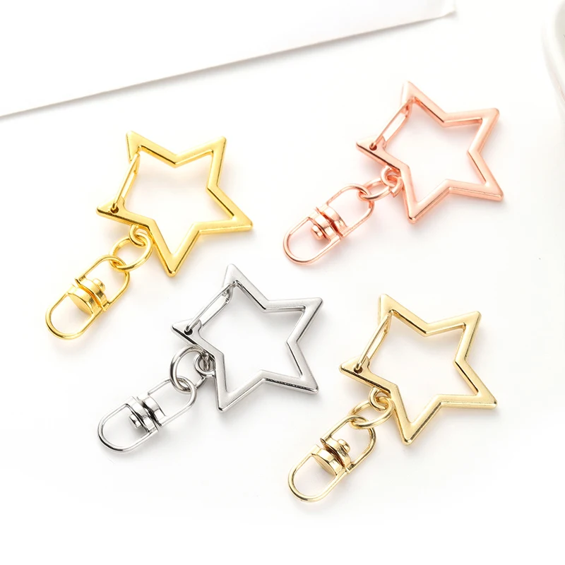 10Pcs/Lot DIY Keychain Accessories Five-Pointed Star Lanyard Key Ring Pendant Snap Hook Lobster Clasp Women Men Open Ring Bezel
10Pcs/Lot DIY Keychain Accessories Five-Pointed Star Lanyard Key Ring Pendant Snap Hook Lobster Clasp Women Men Open Ring Bezel