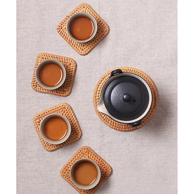 6Pcs/ Drink Coasters Set For Kungfu Tea Accessories Round Tableware Placemat Dish Mat Rattan Weave Cup Mat Pad Diameter 8Cm
6Pcs/ Drink Coasters Set For Kungfu Tea Accessories Round Tableware Placemat Dish Mat Rattan Weave Cup Mat Pad Diameter 8Cm
