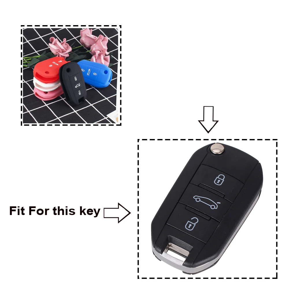 KEYYOU 3 кнопки дистанционного ключа для Peugeot 3008 208 308 508 408 2008 Citroen C4 кактус C5 C3 C4L ключ